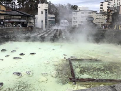 日本三大名泉 草津温泉 温泉街のお散歩のススメの写真 温泉卵 日本三大名泉 草津温泉 温泉街のお散歩のススメの写真 温泉卵