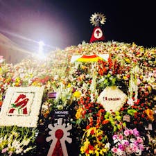 #スペイン#サラゴサ#ピラール祭り#献花#町の人々が花を積み上げ出来ていく