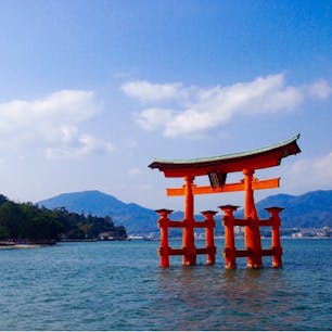 #厳島神社 #宮島 #広島
2016年10月

晴天×満潮というベストコンディション⛩
#松島 #天橋立 と並ぶ #日本三景 なだけあって他にない
荘厳で神秘的な雰囲気😌そして単純に本当に綺麗😊💕

近くで見たら別の楽しみがありそうだから、次は干潮時！