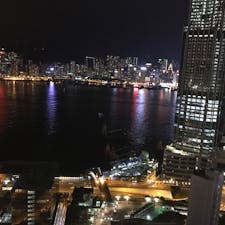 香港 九龍エリアのホテルからの夜景
