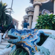 #バルセロナ #グエル公園 #オオトカゲ #ガウディ