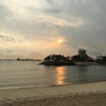 シンガポールのセントーサ島からの夕日