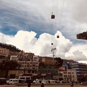 ボリビアの首都ラパス

交通網は電車じゃなくてゴンドラ
世界一標高の高い首都なんだって