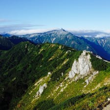 燕岳から大天井岳 快晴でした☀️