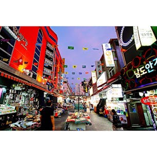 南大門市場、夕景