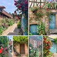 ジェルブロワ 
フランスの美しい村認定
6月のバラ真っ盛りな時期にぜひ🌹
お花はもちろん、窓やドア、壁の色もステキです