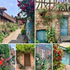 ジェルブロワ 
フランスの美しい村認定
6月のバラ真っ盛りな時期にぜひ🌹
お花はもちろん、窓やドア、壁の色もステキです