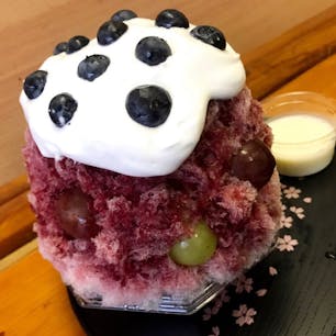 #松月氷室 #日光 #栃木
2017年12月

冬のかき氷って初めてかも😳😳
Wぶどうブルーベリー大仏バージョン🍧