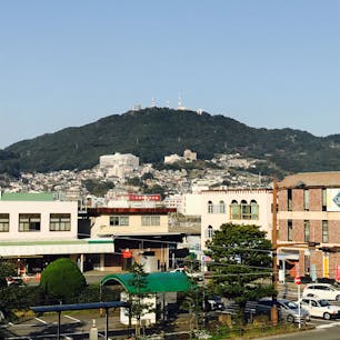 長崎駅の歩道橋より