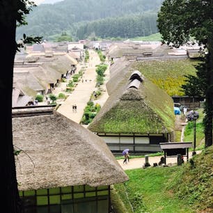 福島県の大内宿。昔の景色が見えました。