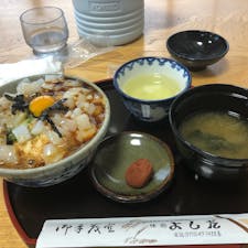 某番組で紹介されたイカ🦑丼
飲み物でした。
完食まで３分