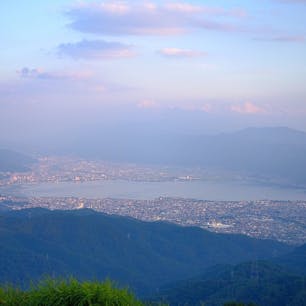 高ボッチ高原から望む諏訪湖@長野県