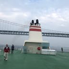 阪九フェリー🛳やまと船上より
明石大橋を眺める。