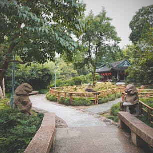中国・太倉市にあるエキゾチックな公園の弇山園