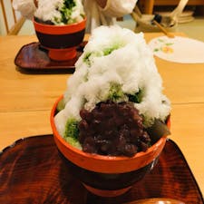 奈良 樫舎（かしや）さんのかき氷 わらび餅入り