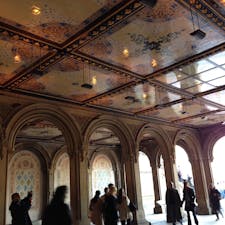 ベセスダ噴水前のベセスダテラス Bethesda terrace in Central Park