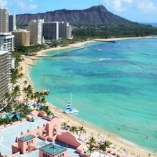 ハワイ/ワイキキビーチ
定番だけど　ハワイはやっぱり絵になります。