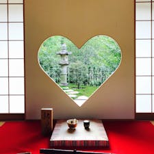 京都 正寿院の猪目窓❤️