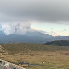 熊本
阿蘇山　もくもく噴煙があがってます