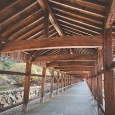 吉備津神社の長い回廊(360m)

桃太郎で有名な神社♪