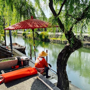 岡山　倉敷の川舟流し
事前予約はできない為、倉敷についたら現地で早めにチケットをGETをオススメします(๑˃̵ᴗ˂̵)