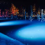 青い池ライトアップ。
静かに色が変わっていくのが
とても幻想的でした。
#北海道
#青い池