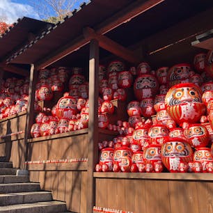 勝尾寺⛩🍁
だるまだらけのお寺です〜