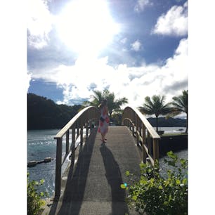 ロイヤルリゾートホテルにはこんなフォトジェニなブリッジもあります( ˘͈ ᵕ ˘͈  )笑