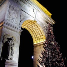 New York / Manhattan
ワシントンスクエアパーク

映画『Begin Again(はじまりの歌）』や、ウィルスミスの『I Am Legend』の撮影地としても知られているワシントンスクエアパークのクリスマスツリー。巨大です。
#newyork #manhattan