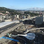高層階の部屋から望む熊本駅