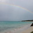 宮古島 与那覇前浜ビーチ。
雨が多い旅だったけどおかげでこんな虹も見れた✨