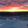 2019年12月31日。フィンランドのサーリセルカの夕焼け。