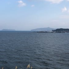 道の駅指宿より指宿市方面の景色