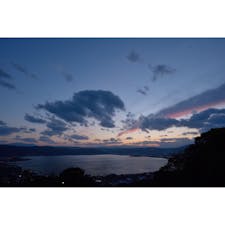 長野県の諏訪湖。
立石公園から。