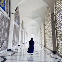 マレーシア、ブルーモスク内