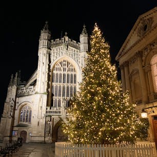 バース寺院の前のクリスマスツリー🎄
装飾がライトのみというシンプルさ。
厳かで綺麗だったな✨

バースのクリスマスマーケットは有名なようで、にぎわってました。
.
.
#イギリス #バース修道院 #バース寺院 #クリスマス #クリスマスツリー
#バース #世界遺産