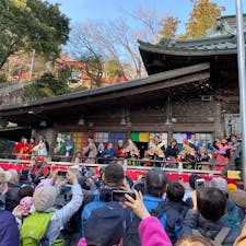 高尾山の豆まき！
おのののかさんやスターにしきの！北島三郎ファミリーが来てました。