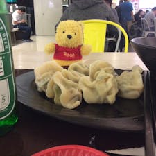 美味しい水餃子。台北駅のフードコートです。