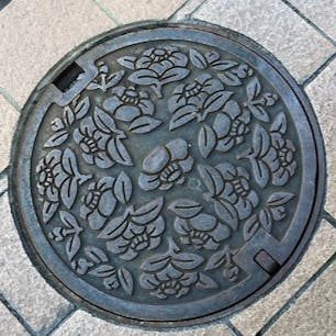 伊東の椿マンホール！