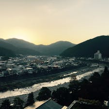 2019/11/17
水明館の部屋から見える朝の風景。
#下呂温泉　#水明館