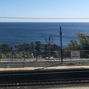 神奈川県の根府川駅に行きました
オーシャンビューでした