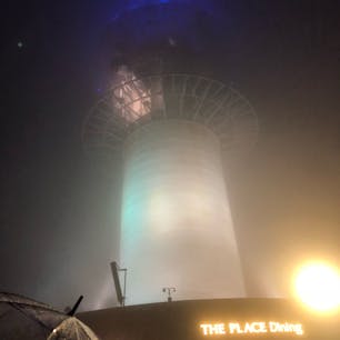 雨で全く見えず