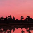 #アンコールワット #シェムリアップ #カンボジア
2020年2月

早起きしてサンライズ鑑賞🌅

真っ暗で何も見えないところから段々シルエットが
浮かび上がって、空の色が変わっていく様に感動🥺🥺