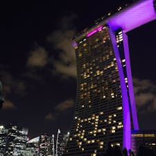 【2019・文月】
シンガポール にて光の絶景を嗜む。（マリーナベイ裏ビュー）
