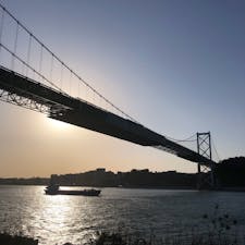 門司側から📷17時過ぎですがまだ日が高かったです。関東より30分ほど日の入りが遅いようです。