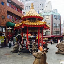 神戸の中華街、開店前