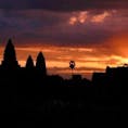 カンボジア  アンコールワット 日の出の瞬間