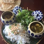 プリップリの蛙が一杯入った麺料理、ミークアン。
#ベトナム
#Da_Nang