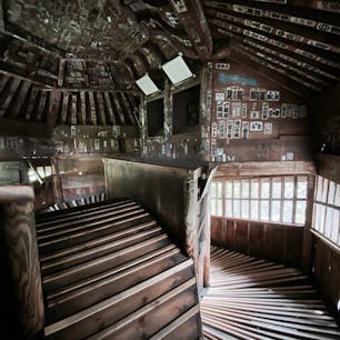 会津さざえ堂。上りも下りも螺旋階段がひたすら続く、なんとも不思議な建物でした。
#さざえ堂　#会津