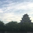 夕暮れの広島城。
うしろから。
